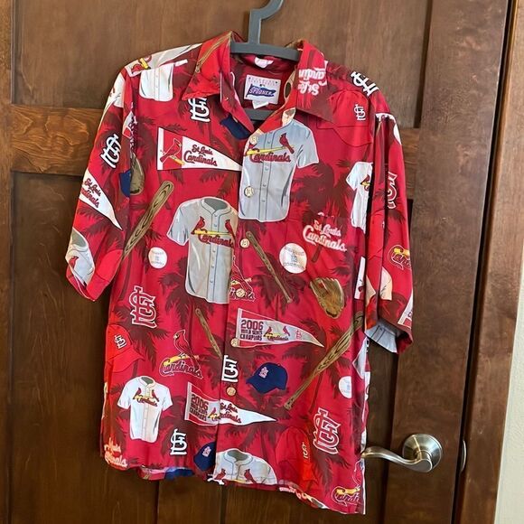 Reyn Spooner Licensed MLB St. Louis Cardinals Hawaiian Shirt - M - Picture 1 of 4